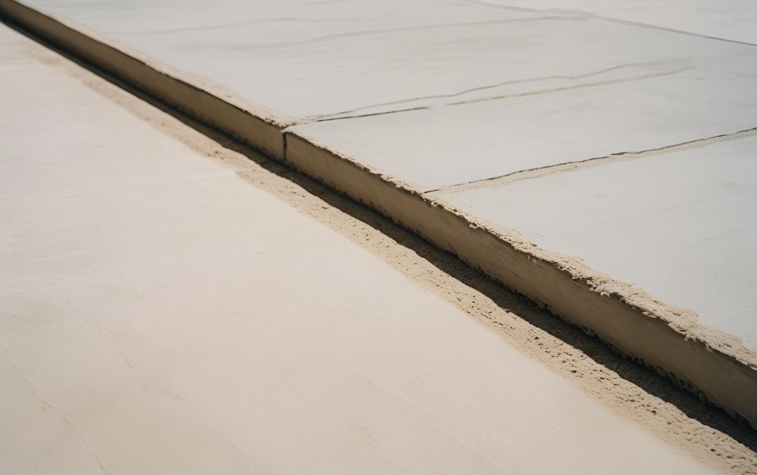 A freshly laid concrete floor only 24 hours old.